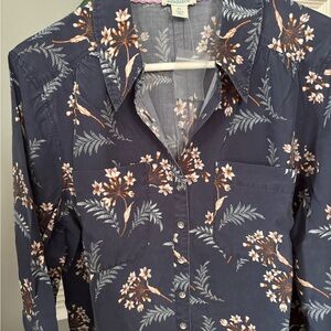 Sundance Navy Floral Button Down Shirt